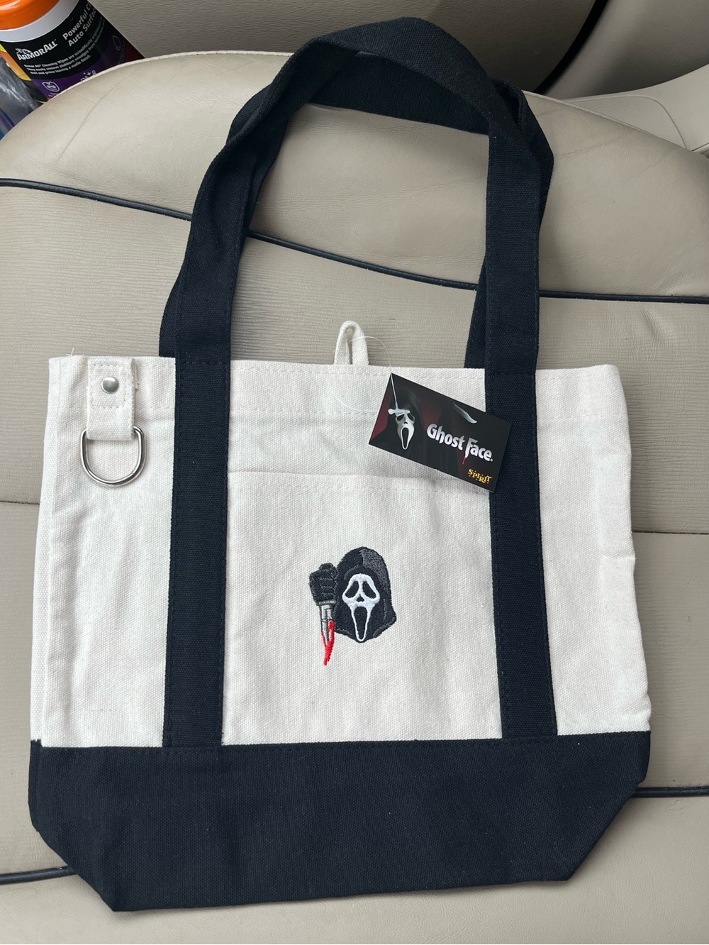 spirit halloween 2026 ghost face mini tote